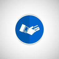Bank credit card with hand vector illustration N7