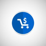 Shopping cart symbol background clean vector N7