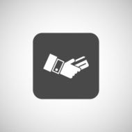 Bank credit card with hand vector illustration N8