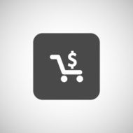 Shopping cart symbol background clean vector N8