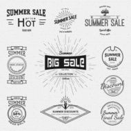 Summer sale badges logos and labels for any use N2
