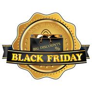 Black Friday label sticker for print