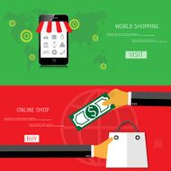 Vector online shopping concept N21