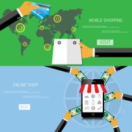 Vector online shopping concept N24
