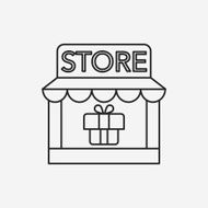 shopping store line icon N7