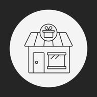 shopping store line icon N14