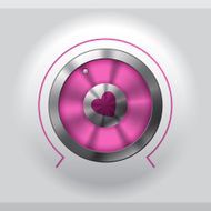 Shiny happines meter with heart symbol