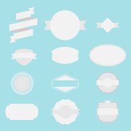 Blank vector Labels Set