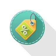 Sale flat icon on white background