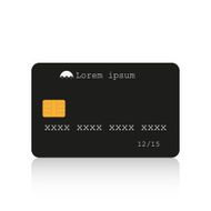 Credit card with reflection