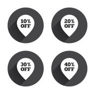 Sale pointer tag icons Discount symbols N37