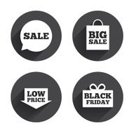 Sale speech bubble icon Black friday symbol N24
