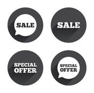 Sale icons Special offer speech bubbles symbols N25