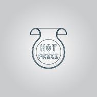 Hot price sticker Badge Label