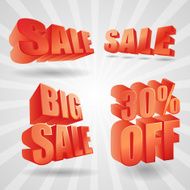 vector sale design elements 3d