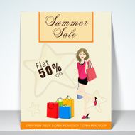 Concept of summer sale flyer
