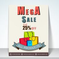 Concept of flyer for mega sale