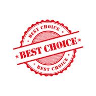 Best choice grunge retro red isolated stamp