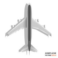 Passenger airplane isolated on white background
