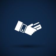 Bank credit card with hand vector illustration N9