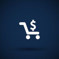 Shopping cart symbol background clean vector N9