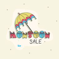 Monsoon Sale poster banner or flyer