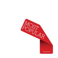 tag label most popular red vector