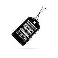 tag label code black vector