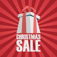 Christmas sale advertising poster Xmas present background Simple clean promotional