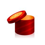 Cylinder box isolated on white background Vector illustration