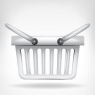 classic basket in side view isolated