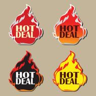 Hot deal stickers esp10 vector