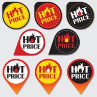 Hot price stickers esp10 vector