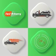 Set of four icons