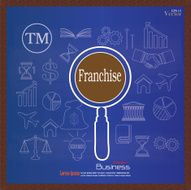 Franchise concept franchise with Magnifier and business icon N3