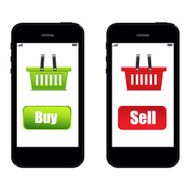 Phone Buy Sell vector illustration