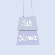 Sale discount label flat design copia