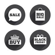 Sale speech bubble icons Buy cart symbol N6