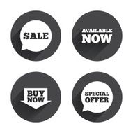 Sale icons Special offer speech bubbles symbols N27
