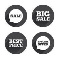 Sale icons Special offer speech bubbles symbols N28
