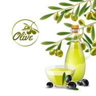Olive oil pourer backdround