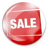 sale button glass red design
