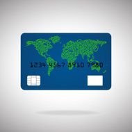 Credit card icon isolated on white background Vector illustration Eps10