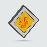 Isometric yuan sign