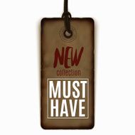 Must-have realistic vector label isolated on white