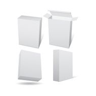 white packaging boxes with blank cover for design