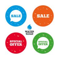 Sale icons Special offer speech bubbles symbols N29