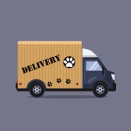 Flat style vector illustration delivery service concept