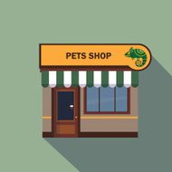 Restaurants and shops facade storefront vector detailed flat N5