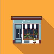 Restaurants and shops facade storefront vector detailed flat N7
